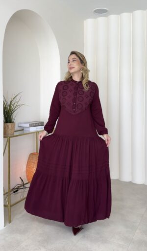 Seher Elbise Bordo