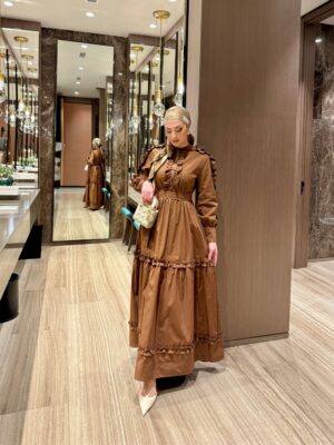 Songül Elbise Kahverengi