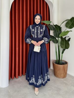 Tunay Elbise Lacivert