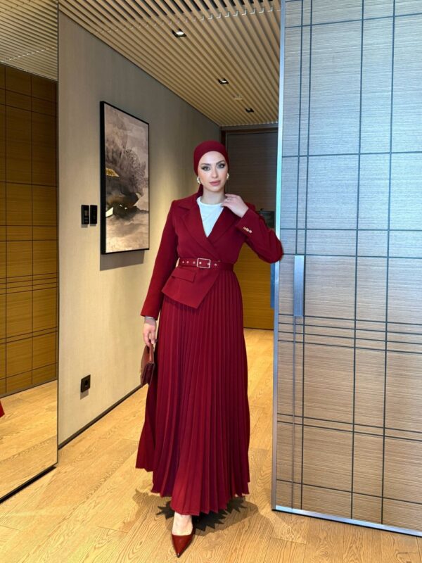 Yelda Elbise Bordo
