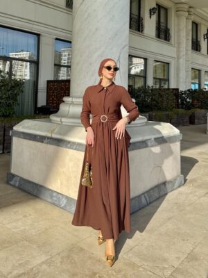 Zehra Elbise Kahverengi
