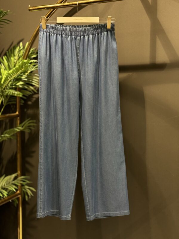 2411-1 Tencel Bol Paça Pantolon Laivert