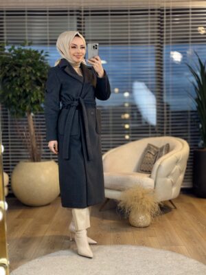 2465 Kaşe Önden Cepli Dört Düğmeli Kaban Antrasit