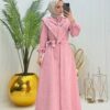 Alisa Tesettür Ferace Pembe  Pembe