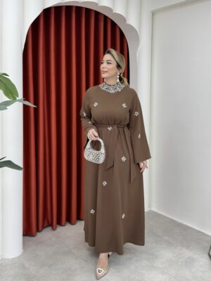 Beyza Elbise Kahverengi