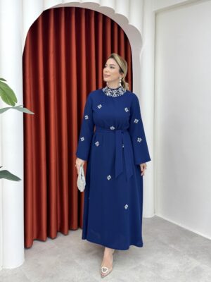 Beyza Elbise Lacivert