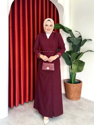 Irmak Elbise Bordo