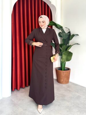 Irmak Elbise Kahverengi