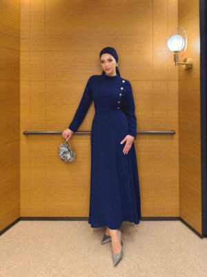 Meral Elbise Lacivert