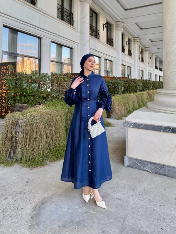 Nazlı Elbise Lacivert