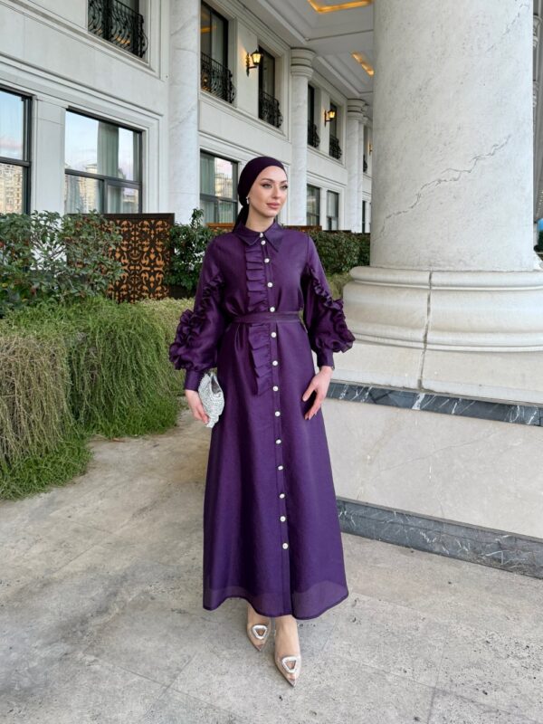 Nazlı Elbise Mor