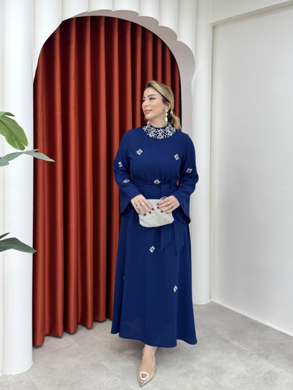 Beyza Elbise Lacivert - Görsel 2