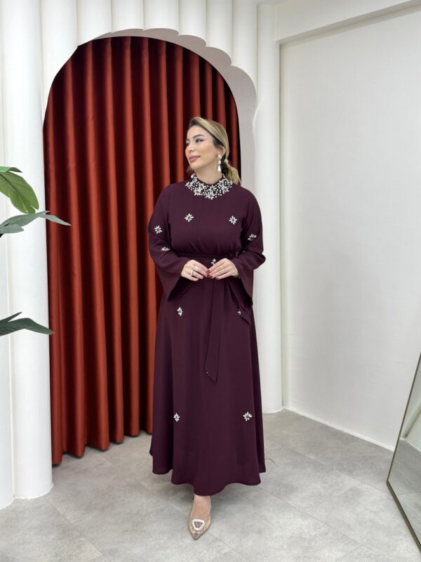 Beyza Elbise Mürdüm - Görsel 2
