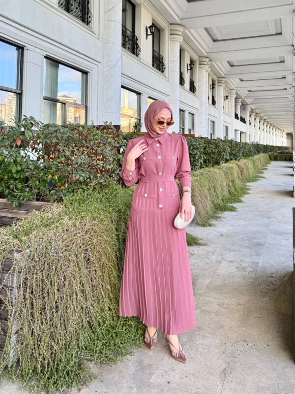 Birgül Elbise Pembe - Görsel 2