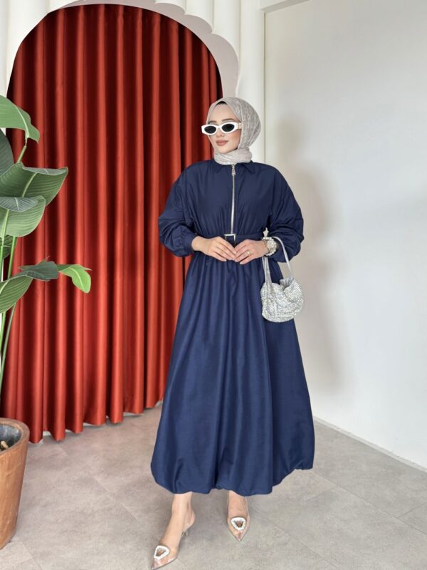 Hatice Elbise Lacivert - Görsel 2