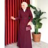Irmak Elbise Bordo - Görsel 2