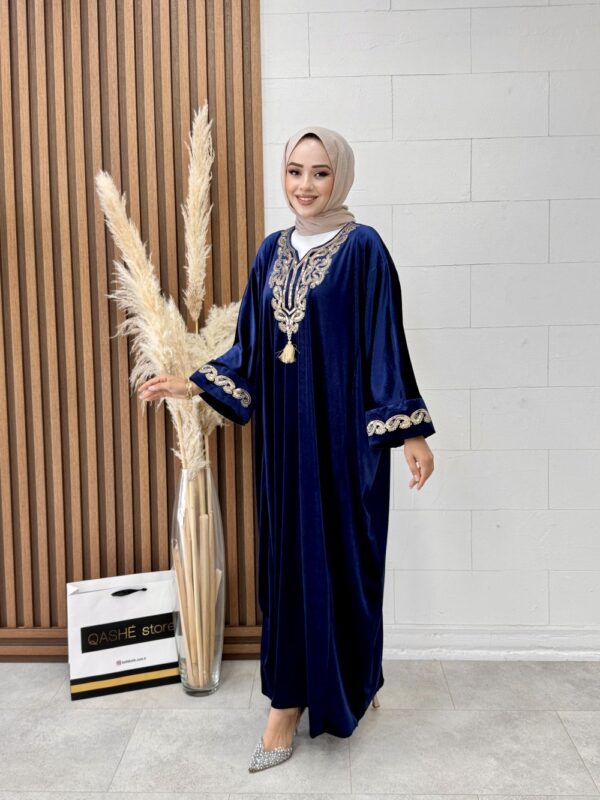 MAKBULE ELBİSE LACİVERT - Görsel 2