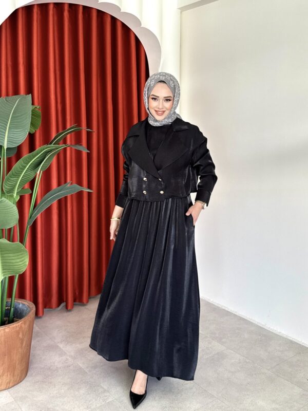 Nida Elbise Siyah - Görsel 2