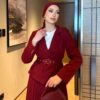Yelda Elbise Bordo - Görsel 2