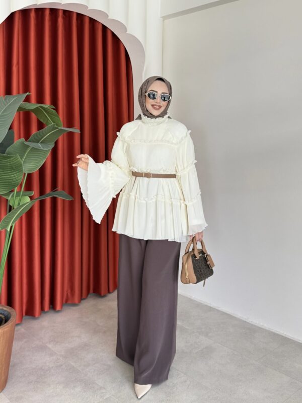 Firuze Tunik Krem - Görsel 2
