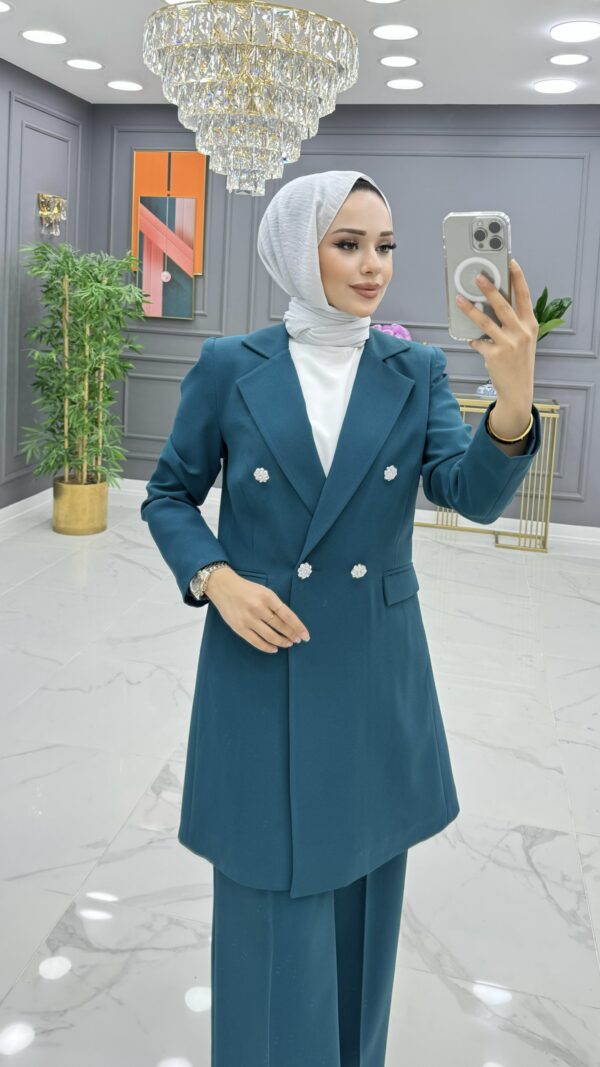 Asel Takım Petrol Yeşili - Görsel 2