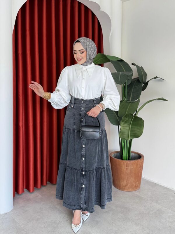 Duygu Etek Antrasit - Görsel 2