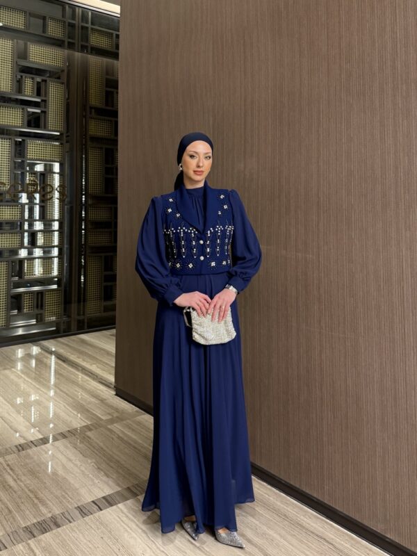 Nigar Elbise Takım Lacivert - Görsel 2