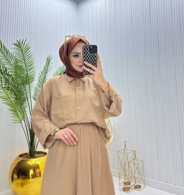 Papatya Tesettür Takım Camel Camel - Görsel 2