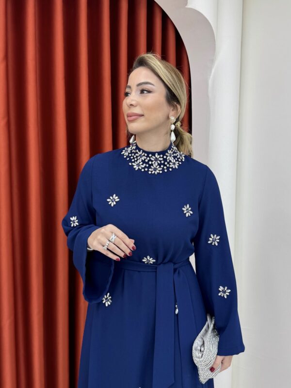 Beyza Elbise Lacivert - Görsel 3