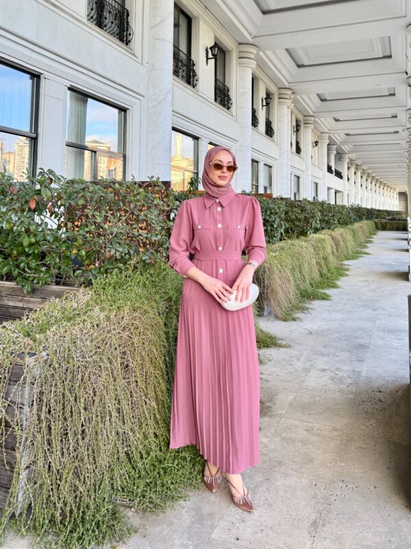 Birgül Elbise Pembe - Görsel 3