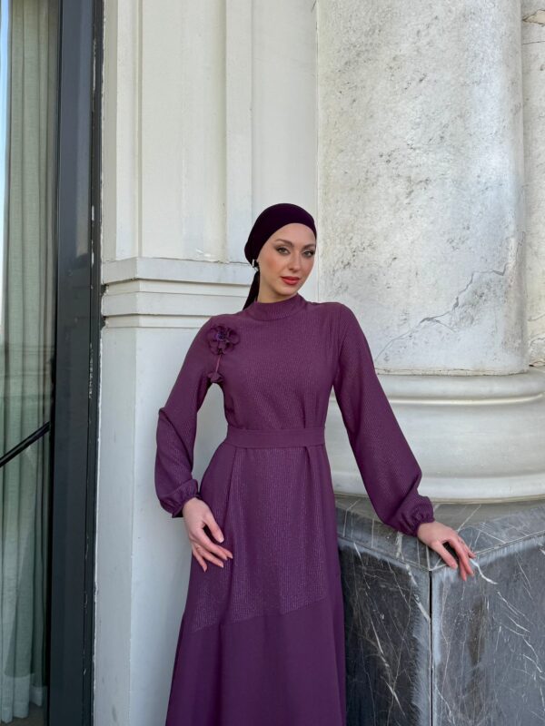 Gökçe Elbise Mor - Görsel 3