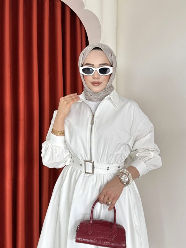 Hatice Elbise Beyaz - Görsel 3