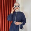 Hatice Elbise Lacivert - Görsel 3