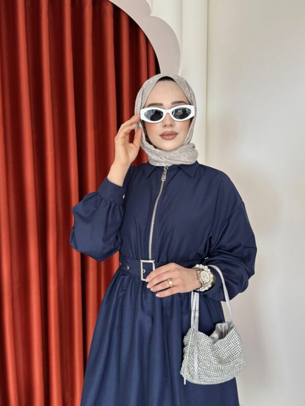 Hatice Elbise Lacivert - Görsel 3