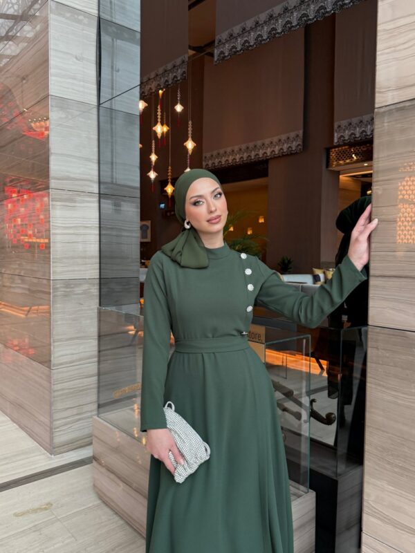 Meral Elbise Haki - Görsel 3