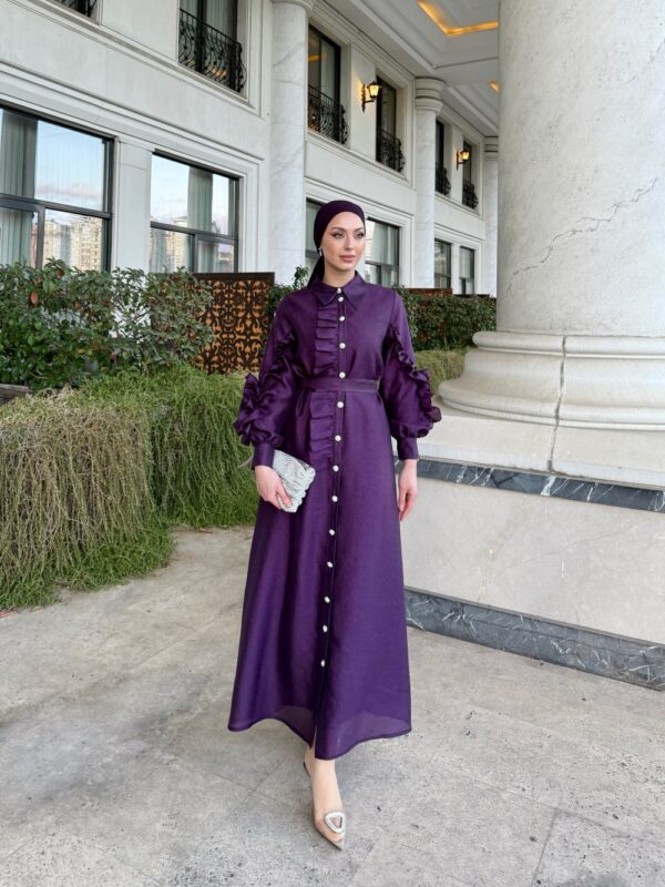 Nazlı Elbise Mor - Görsel 3