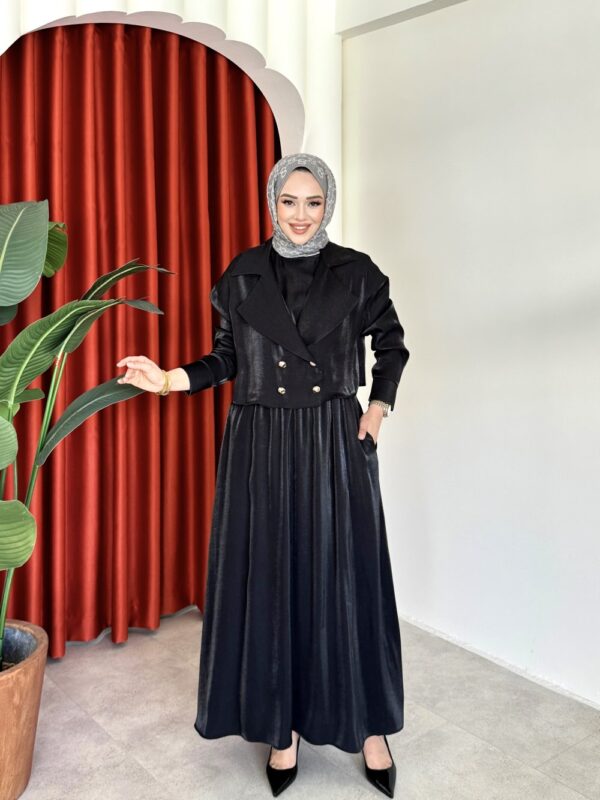 Nida Elbise Siyah - Görsel 3