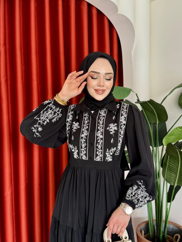 Tunay Elbise Siyah - Görsel 3