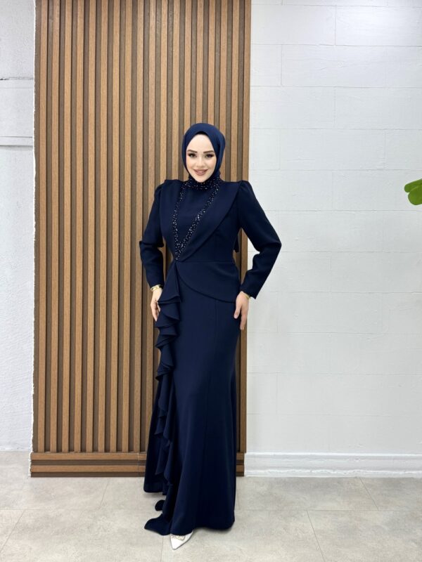 Leyla Abiye Lacivert - Görsel 3