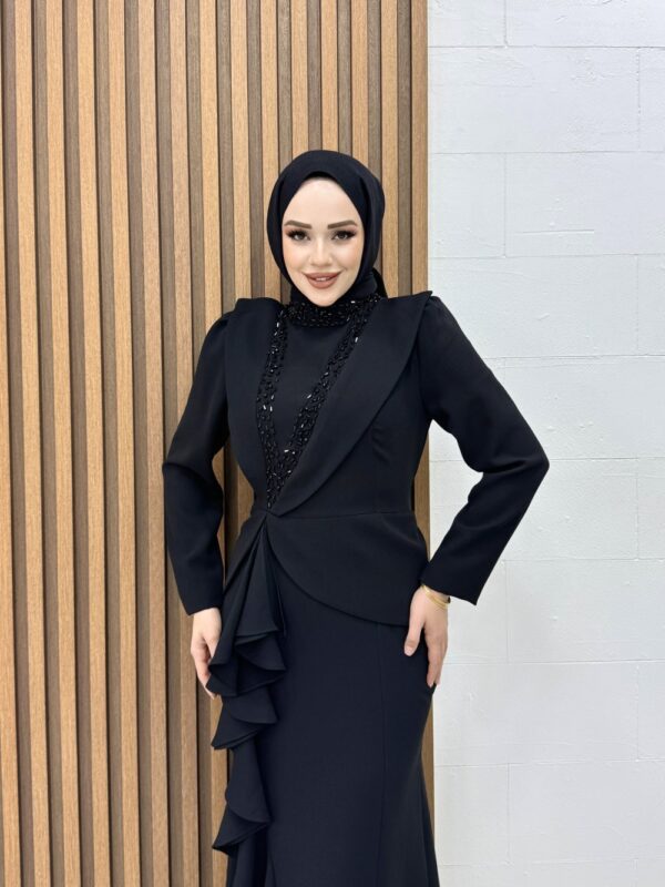 Leyla Abiye Siyah - Görsel 3