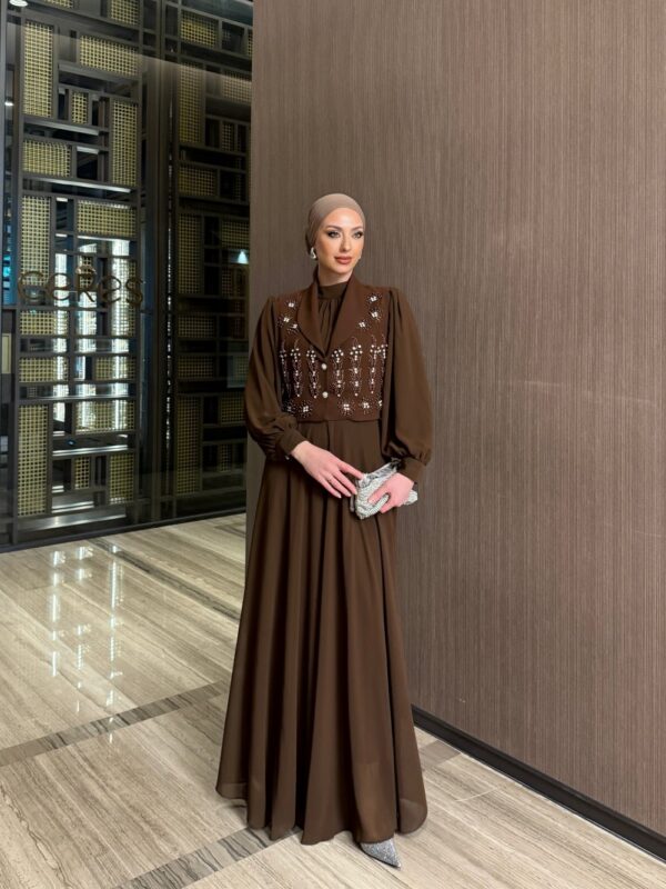 Nigar Elbise Takım Acı Kahve - Görsel 3