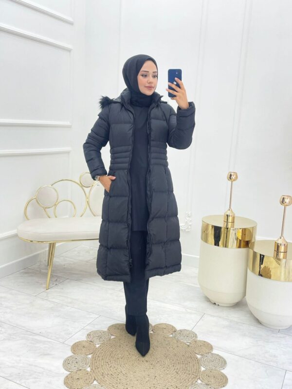 Damla Tesettür Mont Siyah  Siyah - Görsel 3