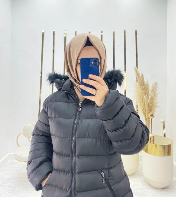 Helene Şişme Mont Siyah Siyah - Görsel 3
