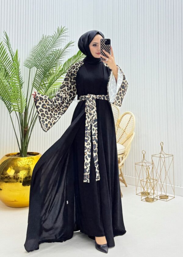 Leopar Ferace Siyah Siyah - Görsel 3