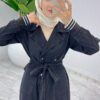 Siyah Premium Hançer Kot Kap Tesettür Giyim - Görsel 3