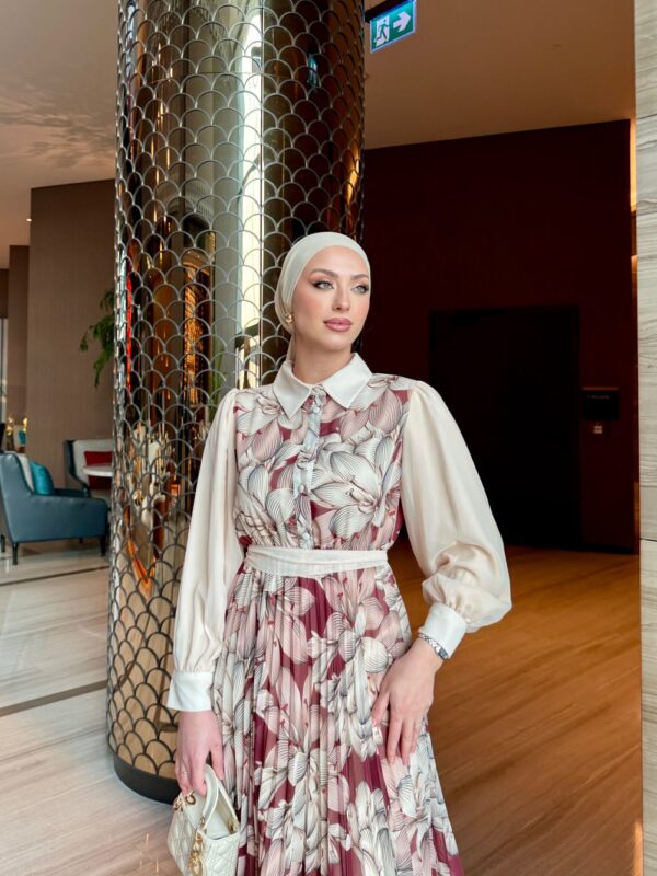 Zeynep Elbise Bordo - Görsel 4
