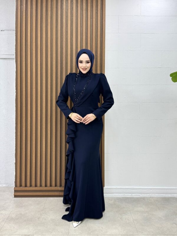 Leyla Abiye Lacivert - Görsel 4