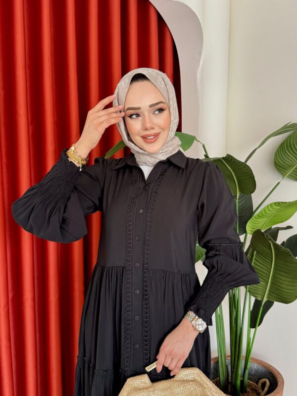 Bediha Elbise Siyah - Görsel 4