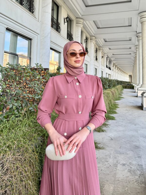 Birgül Elbise Pembe - Görsel 4