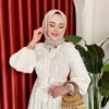 Gülben Elbise Beyaz - Görsel 4